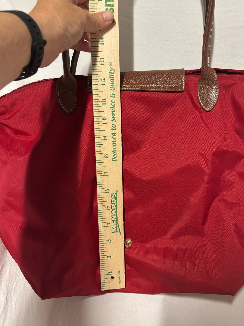 Longchamp LePliage Large Red Tote - Picture 15 of 15